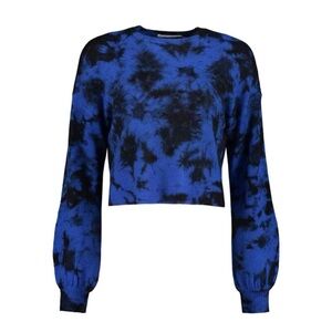 Alice + Olivia Ansley Tie Dye Blouson Sleeve Pullover Cashmere Sweater